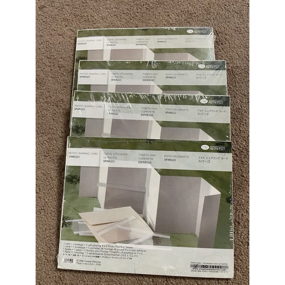 Creative Memories 2 Photo Sharing Cards Spargo New Manufacturers Packaging